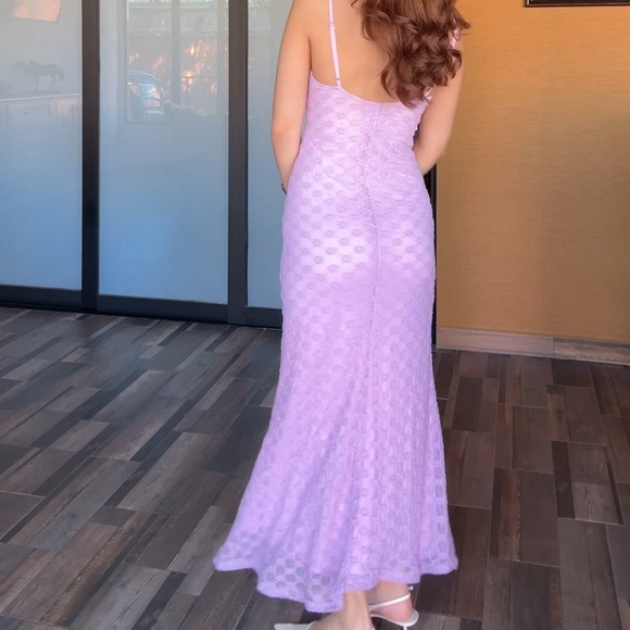 BARDOT Adoni Mesh Midi Dress Lilac - Picture 4 of 7